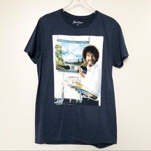Bob Ross • Blue Short Sleeve Graphic T-Shirt M